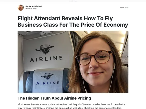 Browser Travel Deals Advertorial advertorial example preview