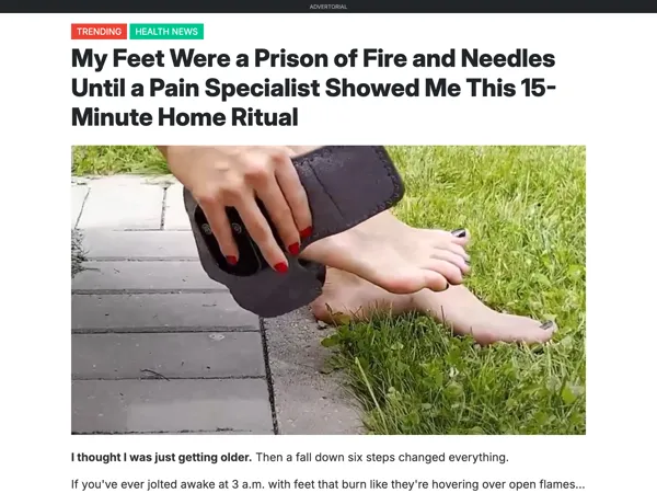 Simple Foot Massager Advertorial advertorial example preview