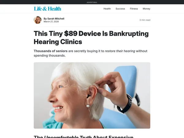 Hearing Medical News Advertorial advertorial example preview