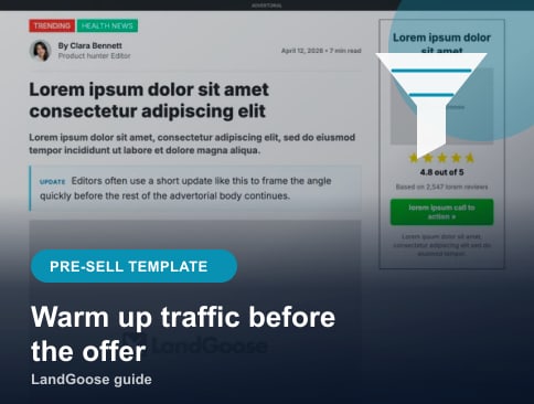 Advertorial Landing Page Template: What to Include Before the Offer Page