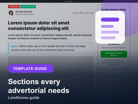 Advertorial Template: Sections, Examples, and a Better Build Workflow