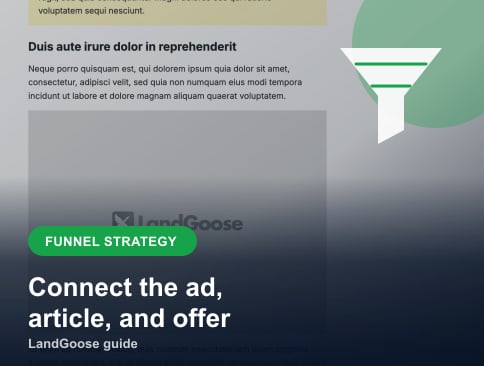 Advertorial Funnel Guide: Ad to Article to Product Page
